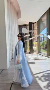 Ice blue abaya thumb 2