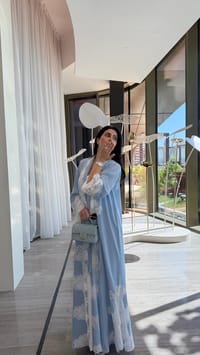 Ice blue abaya thumb 5