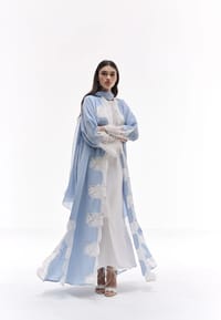 Ice blue abaya thumb 6