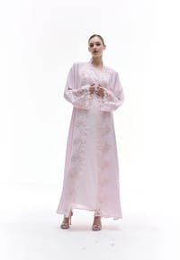 The flowery pink abaya thumb 2
