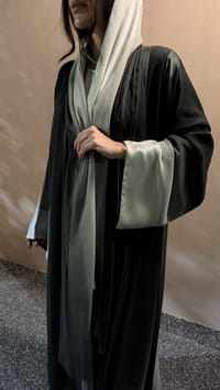 Olive green abaya thumb 2