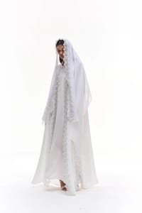 Butterfly white abaya thumb 3