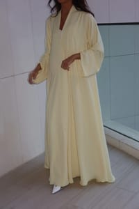 Butter yellow abaya’s thumb 2