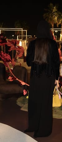 Black embroidery abaya thumb 3