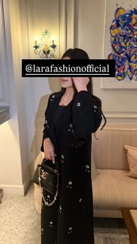 Black with embroidery flowers thumb 1