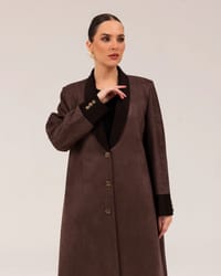 Brown coat abaya thumb 1
