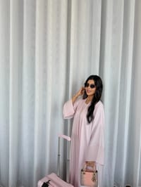Pure pink abaya thumb 1