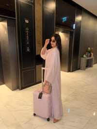 Pure pink abaya thumb 3
