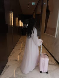 Pure pink abaya thumb 4