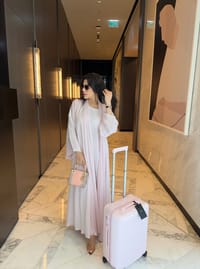 Pure pink abaya thumb 5