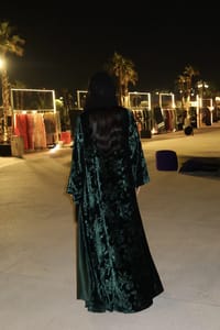 Imperial green abaya thumb 3