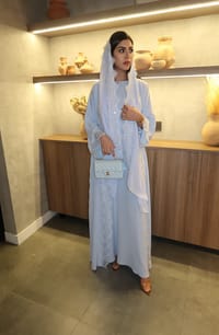 Sky blue abaya thumb 1