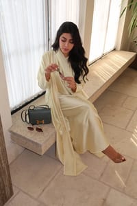 Lime green abaya thumb 3