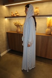 Sky blue abaya thumb 6