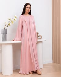 Baby pink abaya thumb 1