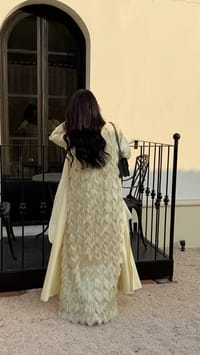 Lime green abaya thumb 6