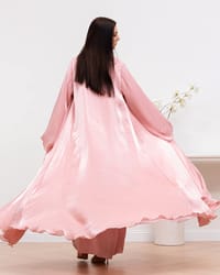 Baby pink abaya thumb 3