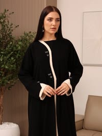 The black classy abaya thumb 4