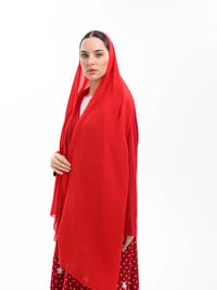 Red abaya with flowers thumb 4