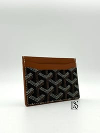Goyard Saint-Sulpice Card Holder Black & Brown thumb 2