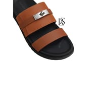 Hermès - Jackson Sandal in Epsom Heritage Calfskin and Calfskin thumb 3