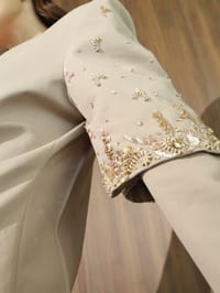 Blush Bell-Sleeve Embroidered Coat thumb 14
