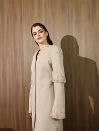 Blush Bell-Sleeve Embroidered Coat thumb 10