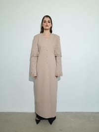 Blush Bell-Sleeve Embroidered Coat thumb 9