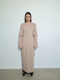 Blush Bell-Sleeve Embroidered Coat thumb 8