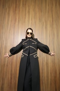 Black Cutwork Bodice Long Coat thumb 13
