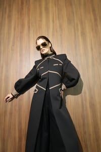 Black Cutwork Bodice Long Coat thumb 11