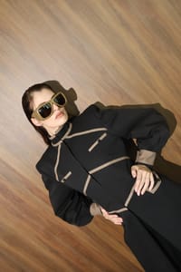 Black Cutwork Bodice Long Coat thumb 8