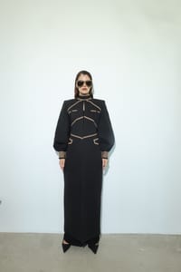 Black Cutwork Bodice Long Coat thumb 7