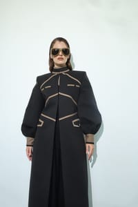 Black Cutwork Bodice Long Coat thumb 6
