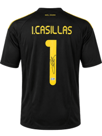 Iker Casillas & Thibaut Courtois Signed Real Madrid Jerseys (Dual Framed) thumb 2