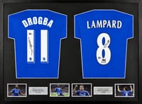 Didier Drogba & Frank Lampard Signed Chelsea Jerseys (Dual Framed) thumb 1