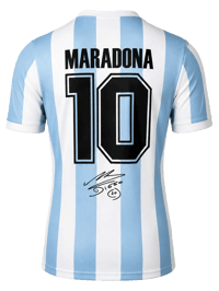 Lionel Messi & Diego Maradona Signed Argentina Jerseys (Dual Framed) thumb 3