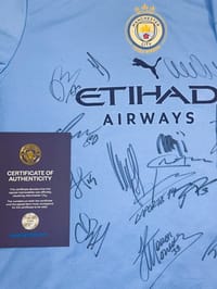 MANCHESTER CITY 2022/23 SQUAD SIGNED JERSEY thumb 10