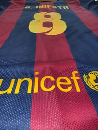 Andres Iniesta Signed 2014/15 FC Barcelona Jersey (BECKETT) thumb 10