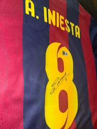 Andres Iniesta Signed 2014/15 FC Barcelona Jersey (BECKETT) thumb 11
