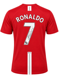 CRISTIANO RONALDO SIGNED 2007/08 MANCHESTER UNITED JERSEY (BECKETT) thumb 11