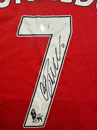 CRISTIANO RONALDO SIGNED 2007/08 MANCHESTER UNITED JERSEY (BECKETT) thumb 13