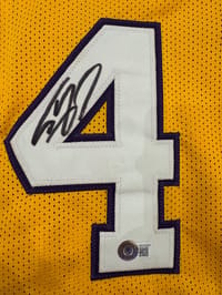Shaquille O'Neal Signed Los Angeles Lakers CUSTOM Jersey (BECKETT) thumb 12