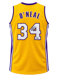 Shaquille O'Neal Signed Los Angeles Lakers CUSTOM Jersey (BECKETT) thumb 9