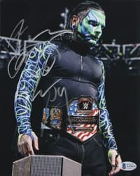Jeff Hardy Signed WWE FRAMED Poster (BECKETT) thumb 2
