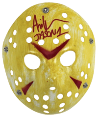 Ari Lehman Signed "Friday the 13th" Yellow Mask (Beckett) thumb 1