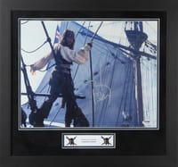 Johnny Depp Signed “Pirates of the Caribbean” Poster (PSA) thumb 1