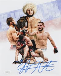 Khabib Nurmagomedov signed UFC FRAMED Poster (JSA) thumb 2