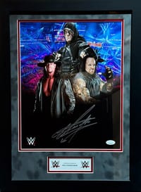 The Undertaker Signed WWE FRAMED Poster (JSA) thumb 1