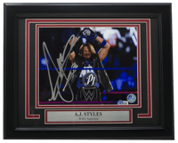 AJ Styles Signed WWE Framed POSTER (JSA) thumb 1